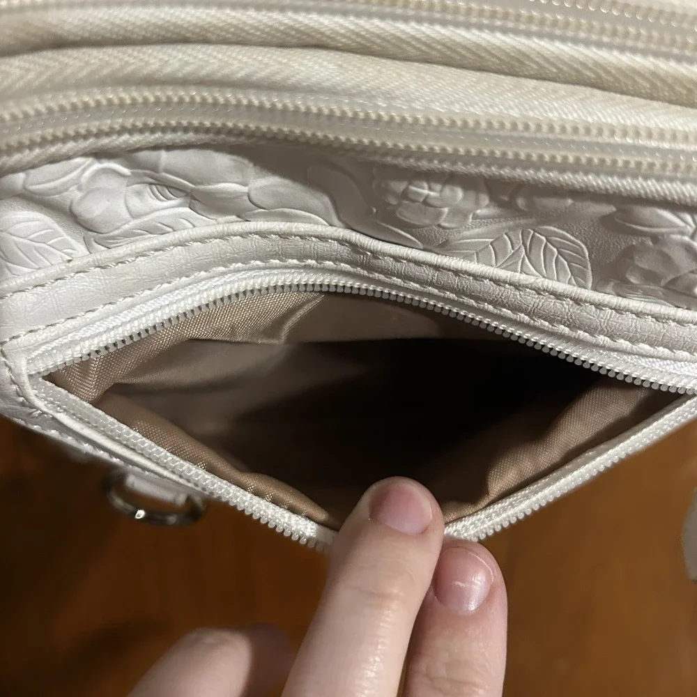 MultiSac White Floral Purse – Organizer‎ Style